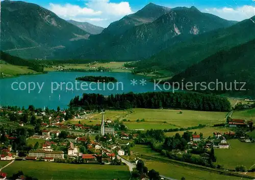 AK / Ansichtskarte Schliersee Fliegeraufnahme mit Jaegerkamp und Brecherspitze Kat. Schliersee