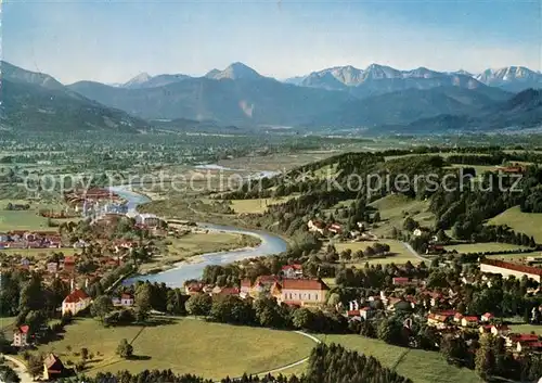 AK / Ansichtskarte Bad Toelz Fliegeraufnahme Isartal mit Seekar Demmeljoch Kat. Bad Toelz