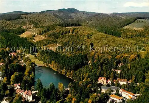 AK / Ansichtskarte Bad Sachsa Harz Fliegeraufnahme mit See Kat. Bad Sachsa