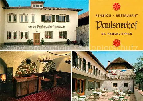 AK / Ansichtskarte Eppan Suedtirol Restaurant Paulsnerhof Terrasse Kat. Italien