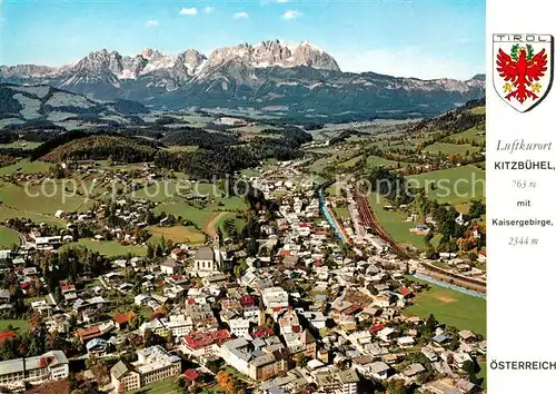 AK / Ansichtskarte Kitzbuehel Tirol Fliegeraufnahme Kaisergebirge Kat. Kitzbuehel