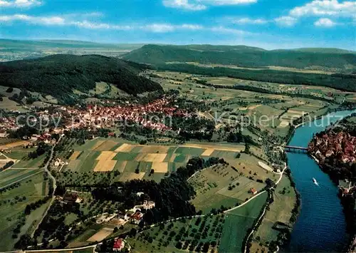 AK / Ansichtskarte Gailingen Diessenhofen mit Schloss Rheinburg Fliegeraufnahme Kat. Gailingen am Hochrhein