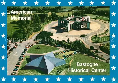 AK / Ansichtskarte Bastogne Wallonie Bastogne Historical Center American Memorial Kriegsmuseum Fliegeraufnahme