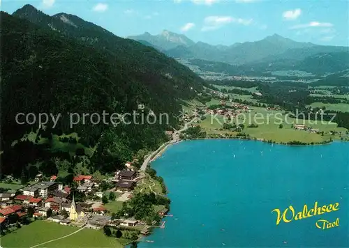 AK / Ansichtskarte Walchsee Tirol Sommer und Wintererholungsort Fliegeraufnahme Kat. Walchsee