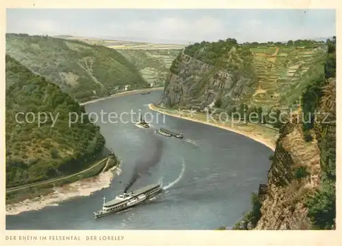 AK / Ansichtskarte Loreley Lorelei Der Rhein im Felsental Kat. Sankt Goarshausen