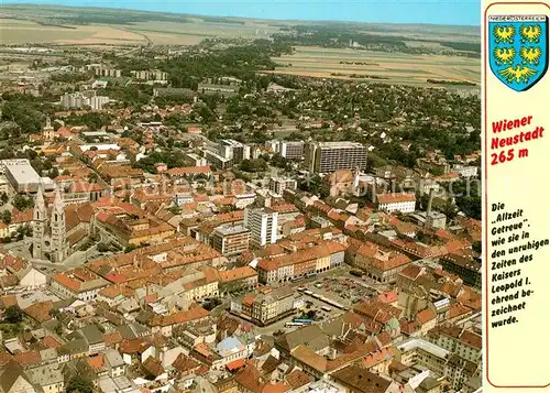 AK / Ansichtskarte Wiener Neustadt Fliegeraufnahme Domplatz Dom Zisterzienserstift Neukloster Burg  Kat. Wiener Neustadt