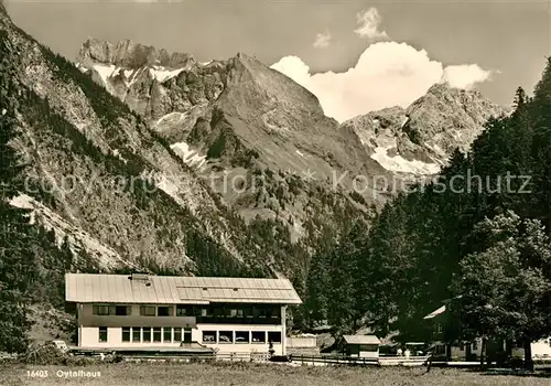 AK / Ansichtskarte Oberstdorf Oytalhaus mit Schneck und Gr Wilde Kat. Oberstdorf