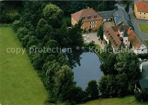 AK / Ansichtskarte Fuchsmuehl Schloss Fuchsmuehl Teich Fliegeraufnahme Kat. Fuchsmuehl