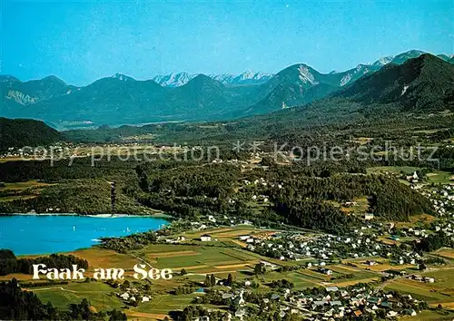 AK / Ansichtskarte Faak am See Finkenstein Fliegeraufnahme Oberaichwald Latschach Faakersee Kat. Finkenstein am Faaker See