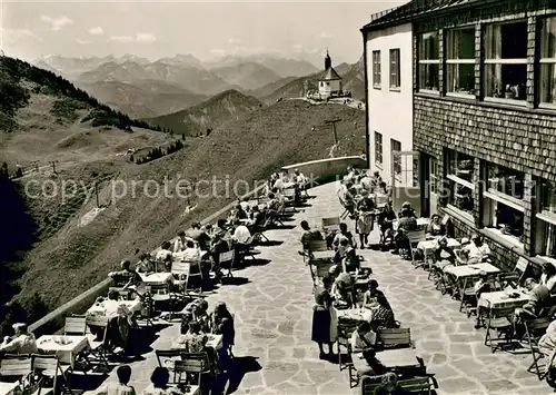 AK / Ansichtskarte Rottach Egern Wallbergbahn Berggaststaette Wallbergkapelle Zugspitze Karwendelgebirge Rottach Egern Kat. Rottach Egern