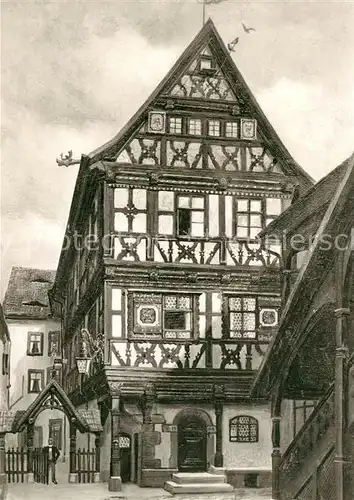 AK / Ansichtskarte Meiningen Thueringen Buechnerische Haus 16. Jhdt. Historisches Gebaeude Fachwerkhaus Meiningen Thueringen Kat. Meiningen