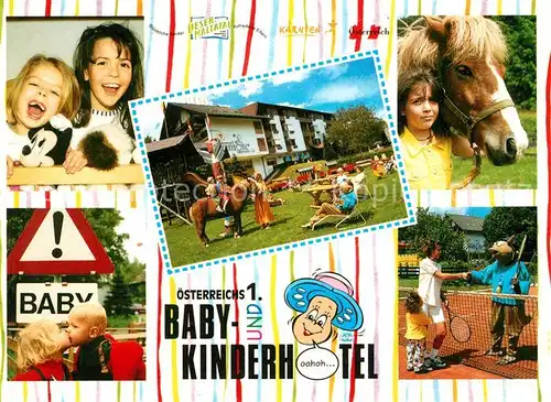 AK / Ansichtskarte Trebesing Baby Kinderhotel Tennis Pferde  Trebesing Kat. Trebesing