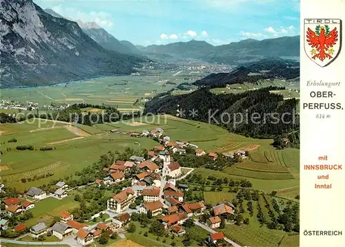 AK / Ansichtskarte Ober Perfuss Fliegeraufnahme mit Innsbruck und Inntal Ober Perfuss Kat. Oesterreich