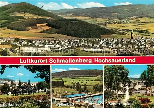 AK / Ansichtskarte Schmallenberg Panorama Kurkonzert Wellenbach Schuetzenplatz Schmallenberg Kat. Schmallenberg