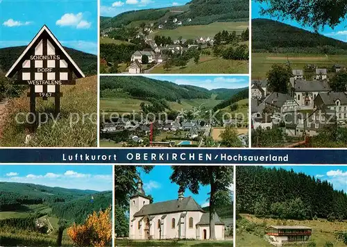 AK / Ansichtskarte Oberkirchen Sauerland Kirche Panorama  Oberkirchen Sauerland Kat. Schmallenberg