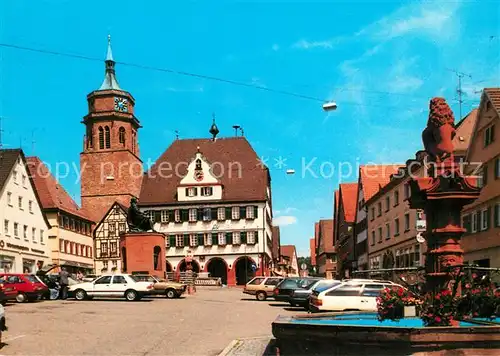 AK / Ansichtskarte Weil der Stadt Marktplatz Kepler Denkmal Brunnen Weil der Stadt Kat. Weil der Stadt