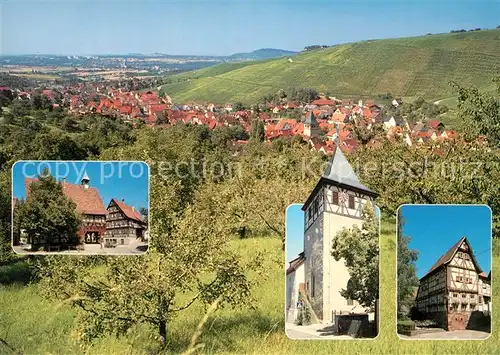 AK / Ansichtskarte Struempfelbach Weinstadt Rathaus Museum Kirche Struempfelbach Weinstadt Kat. Weinstadt