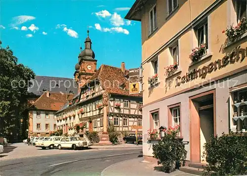 AK / Ansichtskarte Amorbach Marktplatz Rathaus Amorbach Kat. Amorbach