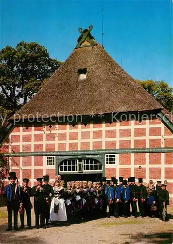 AK / Ansichtskarte Scheessel Alte Volkstracht Hochzeitszug Meyerhof Scheessel Kat. Scheessel