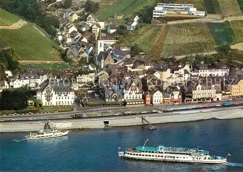 AK / Ansichtskarte Assmannshausen Rhein Panorama vom Schweizerhaus Schiffe Aneger Assmannshausen Rhein Kat. Ruedesheim am Rhein