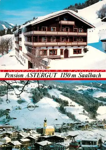 AK / Ansichtskarte Saalbach Hinterglemm Pension Astergut Winter Saalbach Hinterglemm Kat. Saalbach Hinterglemm