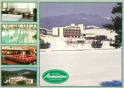 AK / Ansichtskarte Luhacovice Hotel Adamantino Schwimmbad Winterlandschaft Luhacovice Kat. Tschechische Republik