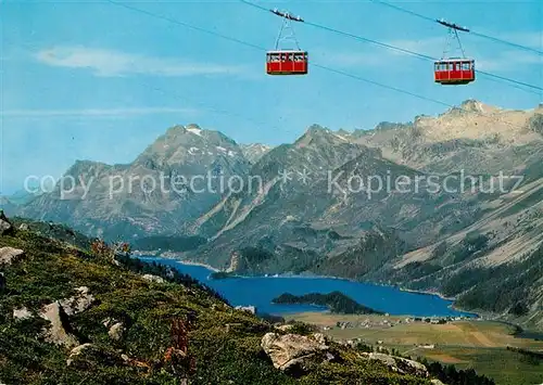 AK / Ansichtskarte Seilbahn Corvatsch Silsersee Sils Maloja Seilbahn Kat. Bahnen