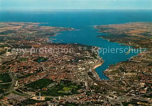 Kiel Fliegeraufnahme Foerde Hafen Kiel Kat. Kiel