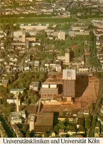 Koeln Rhein Fliegeraufnahme Universitaetsklinik Koeln Rhein Kat. Koeln