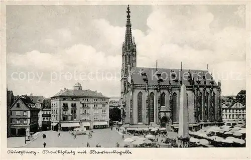 Wuerzburg Marktplatz mit Marienkapelle Wuerzburg Kat. Wuerzburg