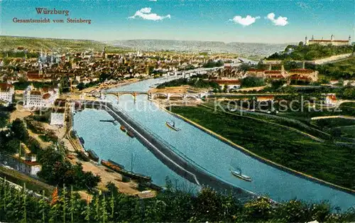 Wuerzburg Blick vom Steinberg Wuerzburg Kat. Wuerzburg