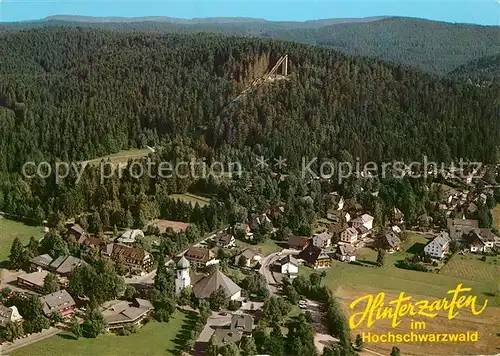 Hinterzarten mit Skisprungschanze Fliegeraufnahme Hinterzarten Kat. Hinterzarten