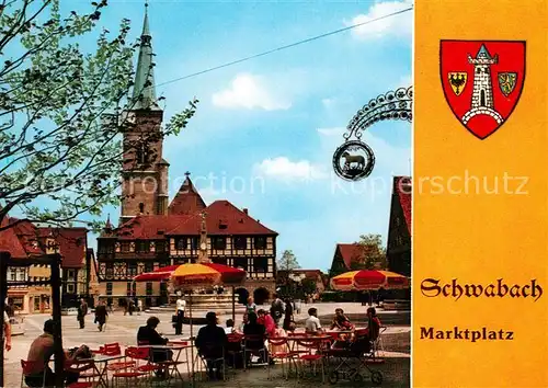 AK / Ansichtskarte Schwabach Marktplatz Schwabach Kat. Schwabach