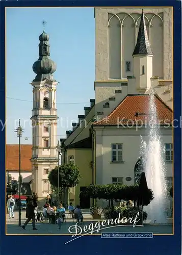 Deggendorf Donau Altes Rathaus Grabkirche  Deggendorf Donau Kat. Deggendorf