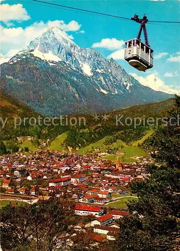 AK / Ansichtskarte Mittenwald Bayern Hoehenluftkurort Wettersteinspitze Alpspitze Karwendelbahn Mittenwald Bayern Kat. Mittenwald