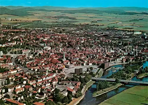 AK / Ansichtskarte Hameln Weser Stadtzentrum Fliegeraufnahme Hameln Weser