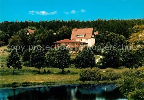 AK / Ansichtskarte Hahnenklee Bockswiese Harz Bastei Gaestehaus Cafe Restaurant Teich Hahnenklee Bockswiese Kat. Goslar