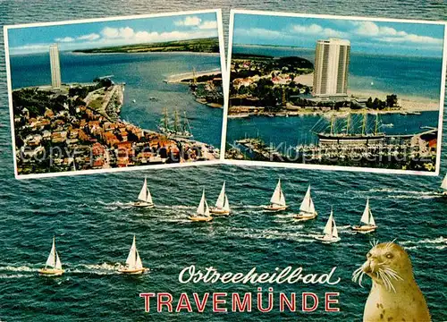 AK / Ansichtskarte Travemuende Ostseebad Segelregatta Segelschiff Robbe  Travemuende Ostseebad Kat. Luebeck