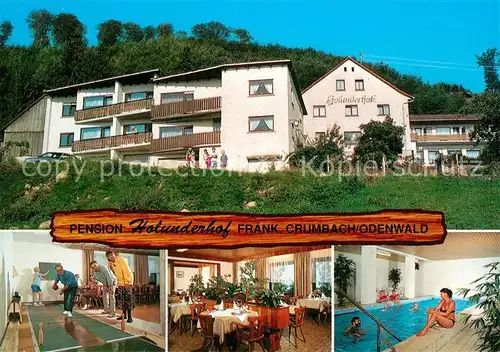 AK / Ansichtskarte Fraenkisch Crumbach Pension Holunderhof Kegelbahn Restaurant Hallenbad Fraenkisch Crumbach Kat. Fraenkisch Crumbach