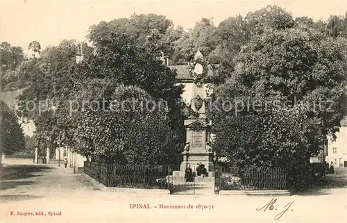 AK / Ansichtskarte Epinal Vosges Monument de 1870 71 Epinal Vosges Kat. Epinal