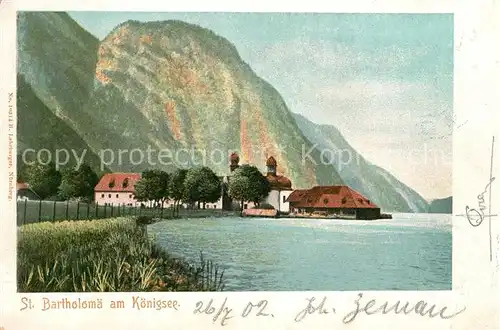 AK / Ansichtskarte St Bartholomae am Koenigsee St Bartholomae Kat. Schoenau a.Koenigssee