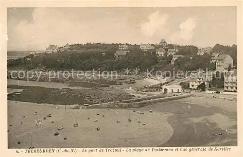 AK / Ansichtskarte Trebeurden Le port de Trozout La plage de Postermen et vue generale de Kerellec Trebeurden Kat. Trebeurden