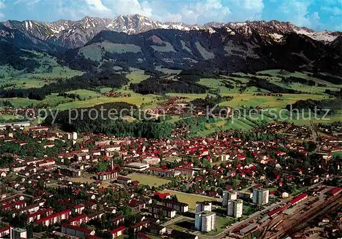 AK / Ansichtskarte Sonthofen Oberallgaeu Fliegeraufnahme Daumengruppe Nebelhorn Entschenkopf  Sonthofen Oberallgaeu Kat. Sonthofen