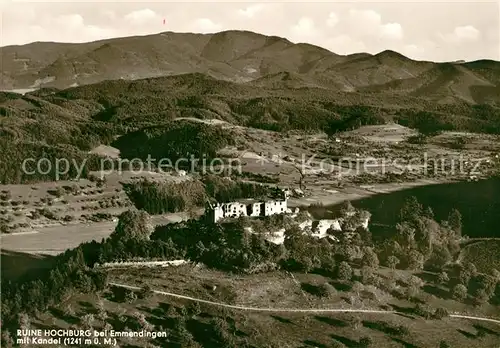 AK / Ansichtskarte Emmendingen Fliegeraufnahme Ruine Hochburg Kandel Emmendingen Kat. Emmendingen