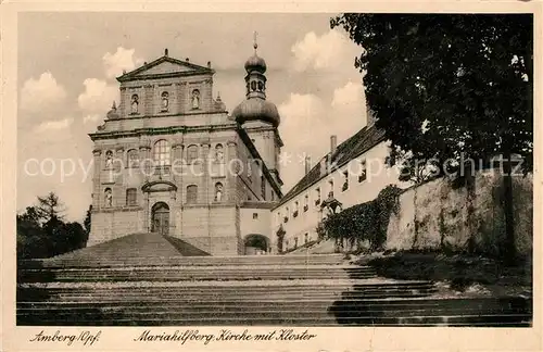 AK / Ansichtskarte Amberg Oberpfalz Mariahilfberg Kirche mit Kloster Amberg Oberpfalz Kat. Amberg