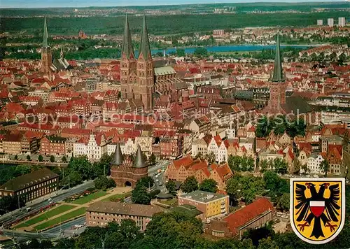 AK / Ansichtskarte Luebeck Fliegeraufnahme Altstadt Luebeck Kat. Luebeck