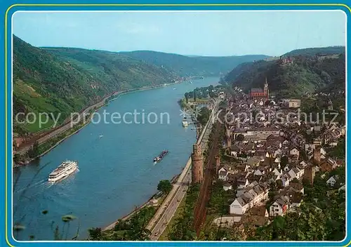 AK / Ansichtskarte Oberwesel Rhein Fliegeraufnahme Oberwesel Rhein Kat. Oberwesel am Rhein