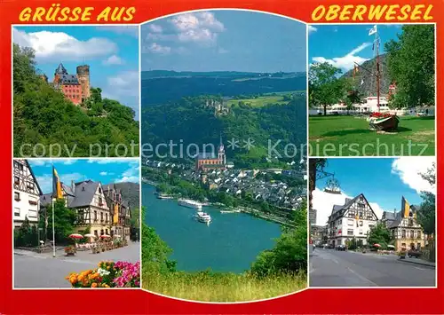 AK / Ansichtskarte Oberwesel Rhein Kirche Burg Hafen Ansichten Oberwesel Rhein Kat. Oberwesel am Rhein