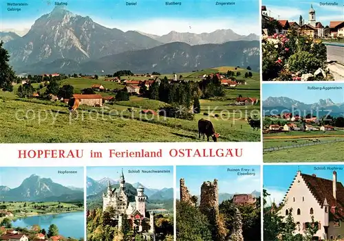 AK / Ansichtskarte Hopferau Hopfensee Schloss Neuschwanstein Ruinen Frey und Eisenberg Schloss Hopferau Hopferau Kat. Hopferau