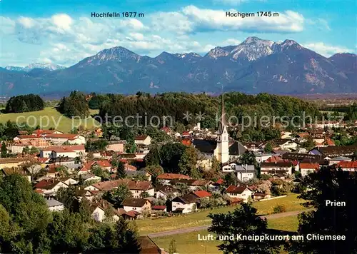 AK / Ansichtskarte Prien Chiemsee Hochgern Hochfelln Kirche Prien Chiemsee Kat. Prien a.Chiemsee